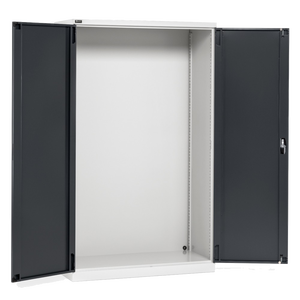 FAA1720C000 in acciaio inox metallo porta attrezzi officina vuota con porte a battente dimensioni W1193 X D555 X H2000 mm - Product Image 1