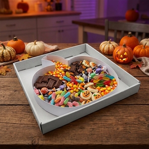 Boîte à bonbons d'Halloween en forme de citrouille avec <span class=keywords><strong>Reese</strong></span>'s, Snickers, Skittles et biscuits pour cadeau de fête - Product Image 2