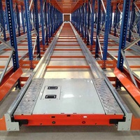 Siemens PLC Intelligentes Halbautomatisches Radio-Shuttle-Stahlregalsystem 500-2000kg Traglast Schwerlast-Lagersystem