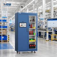 Armoire intelligente RFID industrielle à double porte pour la réapprovisionnement automatisé des fournitures MRO, avec écran tactile de 15,6 pouces et SDK