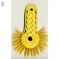 Épaulettes impériales en fil de bullion, franges argentées, épaulettes de luxe fantaisie, épaulettes de cérémonie, haute qualité, faites à la main, théâtre, carnaval