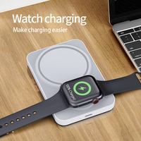 Chargeur Téléphone Sans Fil Magnétique 3-en-1 15W avec Batterie Externe Portable 5000/10000mAh Compatible Montre et Écouteurs