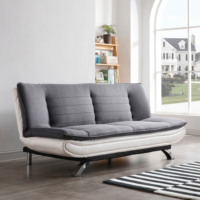 Canapé-lit moderne inclinable et pliable en tissu avec structure en bois pour salon, chambre, appartement, hôtel