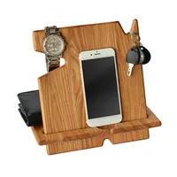 Station de charge USB en bois de bambou 10 w, support de apple watch, pour iphone, station d'accueil pour téléphone