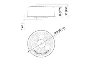 2 "הוביל סמן עגול סיווג pc משאית מדוריין צד משאית 12v 24v נקודה/fmvss108/<span class=keywords><strong>sae</strong></span> - Product Image 5