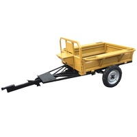 Mini-remorque agricole pour motoculteur et tracteur à conducteur marchant, pour usage agricole et domestique
