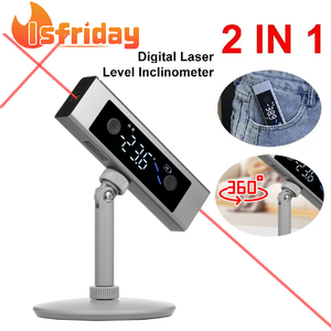 DUKA LI2 Laser Level <strong>Ruler</strong> 2 in 1 Laser Protractor Digital Inclinometer Angle <strong>Measure</strong> Type-C Charging Laser Measurement Tools