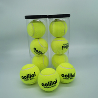 Ballons de padel en gros à faible MOQ, taille 2,5 pouces, carton de 120 pièces, élasticité stable, construction en caoutchouc et laine