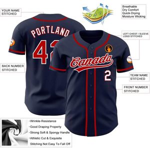 Custom Girls Navy Red <b>Baseball</b> Jersey V-Neck Short Sleeve Personalized Moisture Wicking Uniform Shirt Regular Fit - Product Image 3