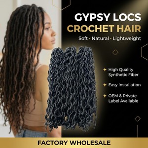Extension per capelli Gypsy Locs all'uncinetto effetto Ombre, direttamente dalla fabbrica, per distributori di saloni e OEM - Product Image 6