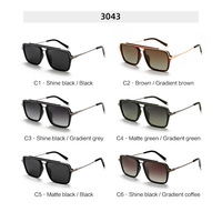 Lunettes de soleil polarisées unisexes classiques, tendance et de qualité supérieure, avec monture carrée en métal hybride Sunray, protection anti-reflets UV400