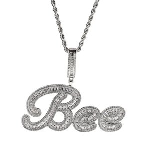 Colgante de Letra de Lujo de Plata de Ley 925 con Moissanita, Charm Iced, Joyería de Moda Hip Hop Unisex, Accesorio de Regalo para Fiesta - Product Image 2