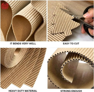 Rouleau de papier ondulé simple face sur mesure, haute résistance, pour la protection des sols <span class=keywords><strong>et</strong></span> des meubles sur les chantiers de construction - Product Image 2