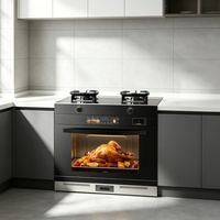 Cuisinière intégrée tout-en-un avec four vapeur et hotte aspirante, cuisinière à gaz pour cuisine, vente en gros usine