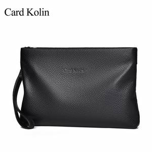 Pochette da <span class=keywords><strong>Uomo</strong></span> di Lusso in <span class=keywords><strong>Pelle</strong></span> di Alta Qualità <span class=keywords><strong>con</strong></span> Logo Personalizzato Borsa a Busta <span class=keywords><strong>con</strong></span> Chiusura a <span class=keywords><strong>Cerniera</strong></span> e <span class=keywords><strong>Portafoglio</strong></span> Lungo - Product Image 3