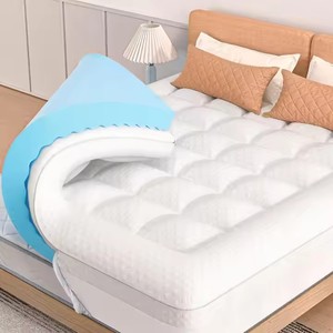 Matelas hybride en mousse à mémoire <span class=keywords><strong>de</strong></span> forme pour le refroidissement <span class=keywords><strong>de</strong></span> la caisse à œufs Surmatelas <span class=keywords><strong>de</strong></span> <span class=keywords><strong>lit</strong></span> doux et ferme à double couche pour les maux <span class=keywords><strong>de</strong></span> dos - Product Image 1