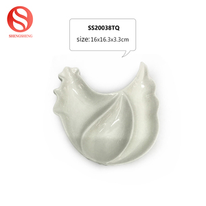 Ceramic White Dove bird design jewelry display plate earrings necklace ring tray - Product Image 3