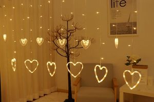 12 Love Heart Holiday String Led <strong>Window</strong> Curtain Icicle Garland Fairy <strong>Lights</strong> for Valentine Wedding Decoration - Product Image 2