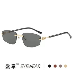 แว่นกันแดดทรงเหลี่ยมไร้กรอบยี่ห้อ Yingtai ป้องกันรังสียูวี 400 วัสดุโลหะ น้ำหนักเบา สำหรับทุกเพศ - Product Image 5