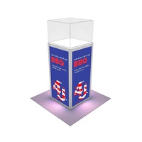Cube d'affichage modulaire portable personnalisé en aluminium avec cadre en acrylique, présentoir moderne pour salon professionnel, vitrine SEG