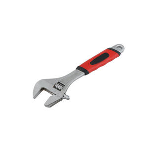 Clé à molette réglable de qualité industrielle, 8 pouces, en acier allié forgé, mâchoire dentée, poignée rouge, outil pour raccords de tuyauterie - Product Image 5