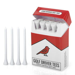 Prix d'usine – Lot de 10 tees de golf en bambou, emballage personnalisé type boîte à cigarettes, tees de golf en bois de bambou de 83 mm - Product Image 2