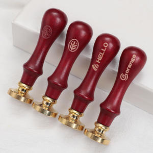 Poignées de sceau en cire en bois personnalisées au laser, faites à la main avec logo gravé pour fournitures artisanales - Product Image 2