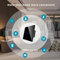 Interruptor de pared inteligente Touchmi con Wifi Alemania Socket Nuevo diseño Zigbee Panel de vidrio para el hogar para el Hogar Inteligente