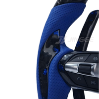 Volant en fibre de carbone forgé LED pour BMW F30 F10 F80 M3 M4, volant personnalisé en cuir M Performance avec affichage de course