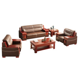 SF-16 现代皮革办公接待沙发套装，带金属底座，可伸缩模块化设计，适合商业用途，中国制造 - Product Image 6