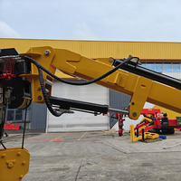 Mini-grue araignée automotrice avec télécommande 5T, chenilles pliables, moteur