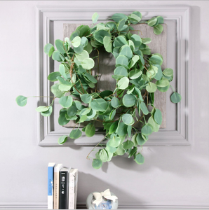 Flores artificiales de seda de <span class=keywords><strong>eucalipto</strong></span> Garland de seda flores follaje hojas de <span class=keywords><strong>eucalipto</strong></span> Garland en verde 8 largo - Product Image 1