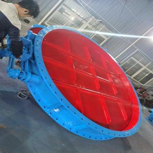 DN1800 mới tầm cỡ lớn thông gió Van bướm đôi Mặt bích Ba Lập Dị cứng kín Van bướm - Product Image 5