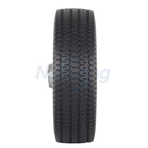 2.50-4 Solid Tire and Wheel, 8-Inch Flat-free Tire, 5/8" Bearings, 2.2" Offset Hub for Hand Truck <b>Garden</b> Wagon <b>Trolley</b> Dolly - Product Image 3