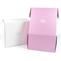 Boîte d'expédition pliable en carton couleur unie personnalisée, robuste, pour la livraison de céramiques et de vêtements de marque