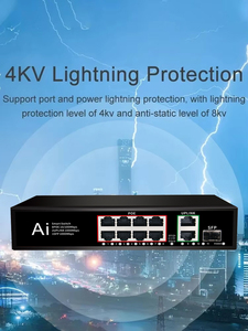 8 + <span class=keywords><strong>2</strong></span> + 1 puerto KuWFi 100Mbps interruptor WiFi inteligente de larga distancia 10 puertos Gigabit Switching 48V 24V PoE SFP interruptor de 8 puertos para redes - Product Image 3