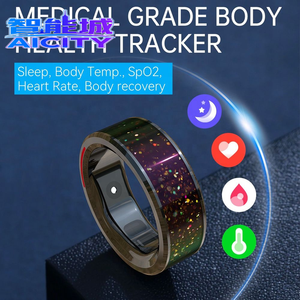 AICITY แหวนอัจฉริยะสำหรับคู่รัก วัดค่าออกซิเจนในเลือด อุณหภูมิ ความเครียด HRV ติดตามการออกกำลังกาย ควบคุมโทรศัพท์ได้ พร้อมฟังก์ชั่นหลากหลาย รุ่น 5 - Product Image 6
