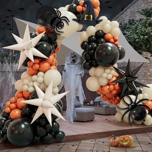 Kit Arco di <span class=keywords><strong>Palloncini</strong></span> per Halloween <span class=keywords><strong>con</strong></span> <span class=keywords><strong>Palloncini</strong></span> Neri a Forma di Cappello da Strega e <span class=keywords><strong>Ragno</strong></span> per Decorazioni di Feste di Compleanno e Halloween - Product Image 3