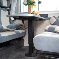 Pied de table pneumatique RV réglable pour caravane, camping-car, bateau, marine, piétement de table en aluminium, vérin à gaz, base de table détachable