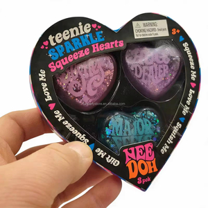 Hot-selling NeeDoh Teenie Sparkle Hearts Valentines Day Stress Relief Toy Limited Edition Mini Molding Fun Blind Box - Product Image 3