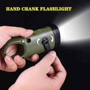 Hand-Crank Solar & Emergency Self-Charging 3 <b>LED</b> Torch <b>Light</b> Flashlight Waterproof ABS Body with IP65 Rating - Product Image 3