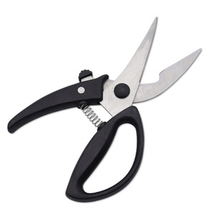 <b>Kitchen</b> <b>Scissors</b> Stainless Steel Black Handle Elbow Shape Multi Purpose Household Food Cutting Tool - Product Image 3