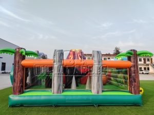 Castillo Inflable de PVC con Tobogán y Zona de Saltos, Temática Jurassic Park, Certificado CE, para <span class=keywords><strong>Alquiler</strong></span> en Eventos - Product Image 4