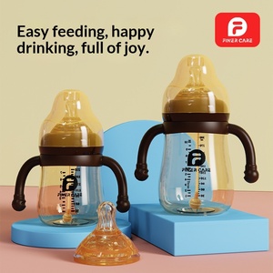 Biberon de sevrage Finercare en PP de type arc avec poignée, <span class=keywords><strong>anti</strong></span>-étouffement et <span class=keywords><strong>anti</strong></span>-flatulences, ventouse pour enfants, grand calibre pour bébé - Product Image 5