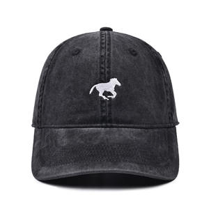 <span class=keywords><strong>Gorra</strong></span> <span class=keywords><strong>de</strong></span> Béisbol Retro Lavada con Bordado <span class=keywords><strong>de</strong></span> <span class=keywords><strong>Caballo</strong></span> Galopante Blanco, Unisex, 100% Algodón, 6 Paneles, para Todas las Estaciones, Estilo Casual, Deportivo, Ligero y Chic - Product Image 3