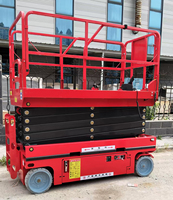 Plataforma Elevadora de Tijera Hidráulica KUUGAO, Plataforma de Acero al Manganeso, Plataforma de Trabajo de 12 m, Capacidad de 100 kg, Batería de Plomo Ácido TGZ-08