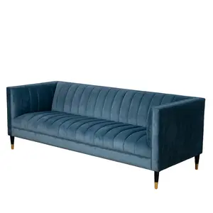 Juego de sofá de terciopelo de nuevo diseño, sofá con respaldo de 1, 2 y 3 plazas para sala de estar