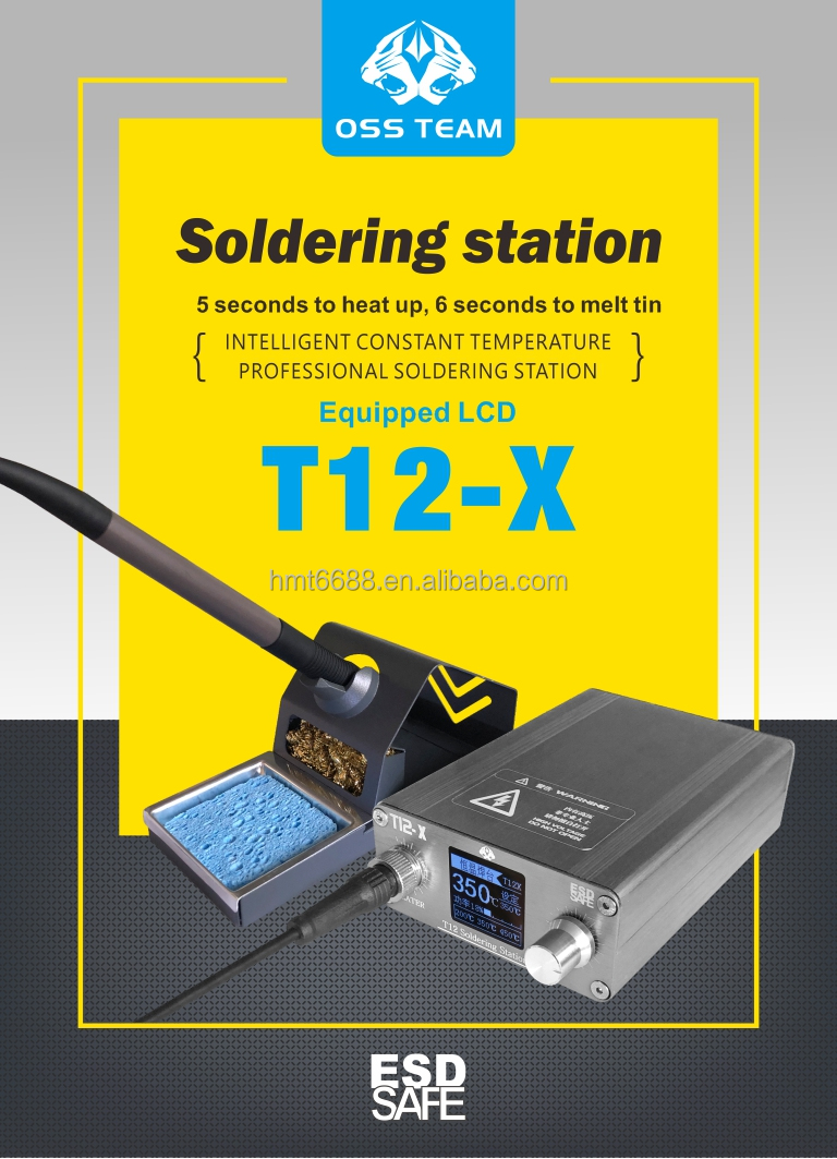 OSS T12X Plus 72W Elektronik Havya Lehimleme Platform İstasyonu