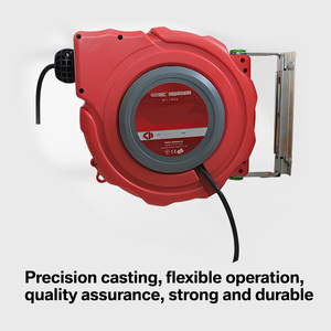 Enrouleur de rallonge rétractable Capacité de <span class=keywords><strong>50</strong></span> pieds/65 pieds Cordon de rappel à ressort Montage <span class=keywords><strong>mural</strong></span>/plafond Verrouillage gratuit - Product Image 2