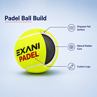 Pelotas de Pádel Presurizadas Duraderas, Diámetro 64.5-65.5mm, Rebote 130-147mm, Tubo de 3 Piezas, Logotipo Personalizado, Pelota de Pádel de Entrenamiento para Club